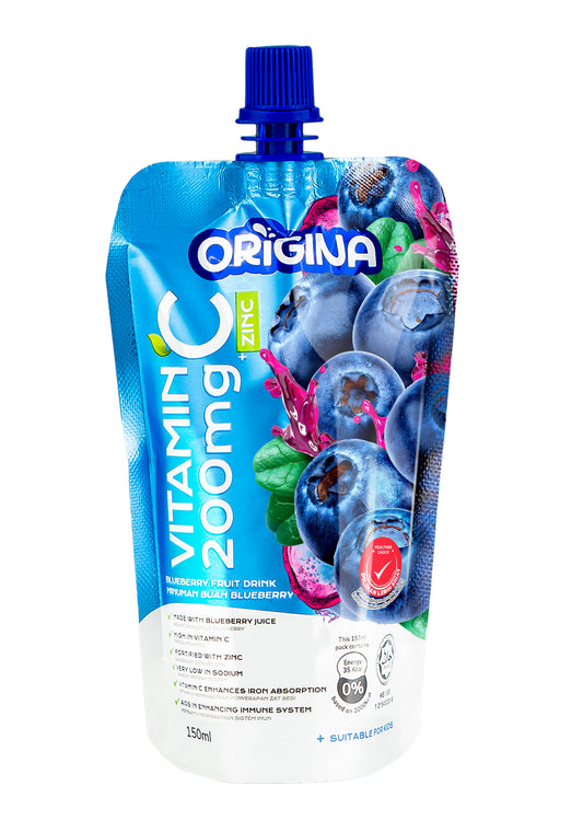 Origina - Blueberry Juice 藍梅汁 Vitamin C 200mg +Zinc [150ml x 24]